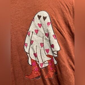 Western ghost with boots t shirt size large